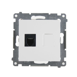 Gniazdo telefoniczne RJ12 pojedyncze białe DT1.01/11 Kontakt Simon54