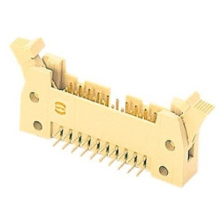 Male connector, 24 pole, pitch 2.54 mm, angled, beige, 09195246913