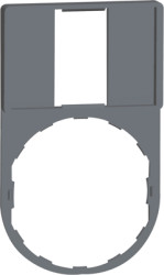 Label holder, 30 x 50 mm, gray, for Harmony XB4/XB5, ZBZ33C0