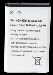 1000 mAh, Li-Ion for NOKIA E70