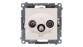 Simon 54 Gniazdo Antenowe Rd/Tv/Sat Końcowe Kremowe Dask.01/41