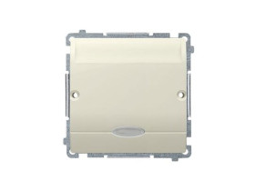 SIMON BASIC Wyłącznik hotelowy podwójny z podświetleniem LED Imax 2×10 (2) A beż BMWH2.02/12 KONTAKT SIMON