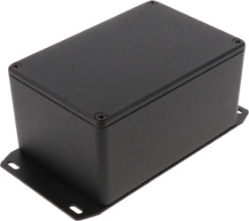 Aluminum die cast enclosure, (L x W x H) 120 x 80 x 59 mm, black (RAL 9005), IP54, 1590TFBK