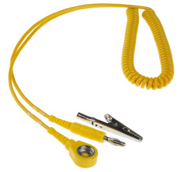 Przewód uziemiający ESD Przewód uziemiający EN61340-5 Tak RS PRO 1mΩ