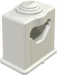 Grip ISO clamp, max. bundle Ø 16 mm, PS, light gray, self-adhesive, (L x W x H) 28 x 18 x 35 mm, 2105012