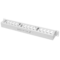 Organizer kabli 19" 1U, grzebieniowy, szary