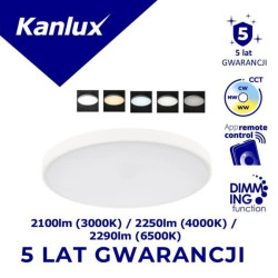 Plafoniera LED SMART S PLAFON 20W CCTDIM W okrągła Ø39 1920lm (WW) / 2030lm (NW) / 2060lm (CW) IP20 regulacja barwy biały 38611