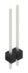 Pin header, 2 pole, pitch 2.54 mm, straight, black, 10048625