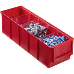 Allit 456521 Storage Bin 300x91x81mm Red 1pc Regal-Industriebox 300S