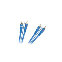 Złącze 2xRCA 5m+ster. HQ prosty na blistrze / KPO2669-5