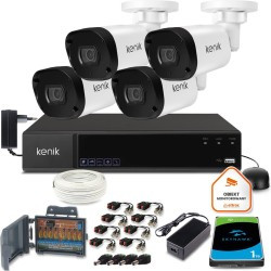 Zestaw monitoringu 4w1 KENIK 4 kamery 5MPX z usługą montażu w cenie