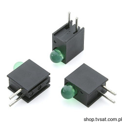 551-0207F LED 3mm Green in Case THT DIALIGHT