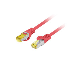 Patchcord kat.6A S/FTP LSZH CU 1M czerwony Fluke Passed Lanberg
