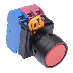 YW1B-M1E12R Red 22mm Momentary Push Button Switch 1NO-2NC IP65 IDEC