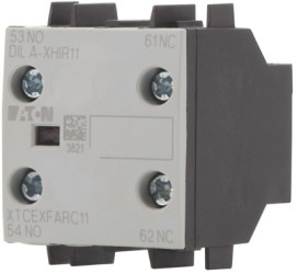 Auxiliary switch, 2 pole, 1 Form A (N/O) + 1 Form B (N/C), screw connection, 110140
