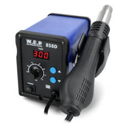 Stacja lutownicza hotair WEP 858D z wentylatorem w kolbie - 650W