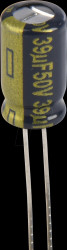 EEUFC1H390 Electrolytic capacitor, radial, 39 µF, 50 V, 105°C, low ESR, AEC