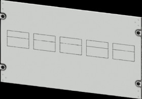 Aperture, rectangular, sheet steel, (W x H x D) 800 x 400 x 10 mm, light gray, 8PQ2040-8BA23