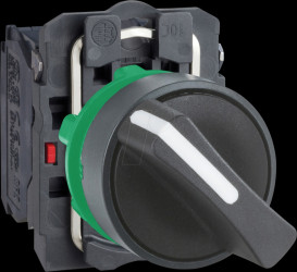 XB5AD25 Selector switch, 22 mm, 2 positions, latching, 1 NO + 1 NC