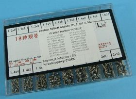 ZESTAW ŚRUB M1,2/M1,4/M2 360szt