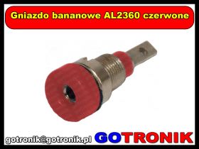 Gniazdo bananowe AL2360 czerwone