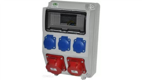 Zestaw Zasilający Pryma 9D Skośna 32A/5P + 16A/5P + 3X230v Ip44 E930011530