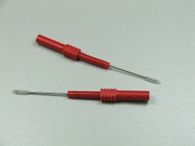 Końcówka pomiarowa 20.162.1 czerw. igła 1mm;wtyk.(gn.ban.4mm)giętka