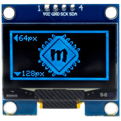 Wyświetlacz OLED 1,3" 128x64px I2C niebieski
