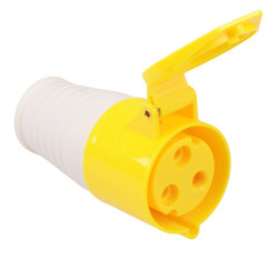 Yellow 32A 110V 2P+E Industrial Socket IP44