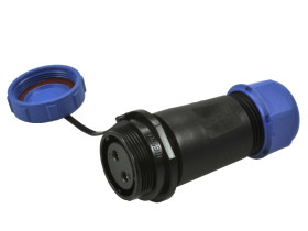 Gniazdo; SP2111C/S2II-1C; 2 tory; lutowany; 4,0mm2; 7-12mm; SP21; na przewód; IP68; 30A; 500V; Weipu; RoHS; SP2111/S2II-1C