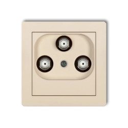 DECO Gniazdo multimedialne 3F DATA (UPC) beżowy 1DGMU