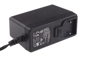 Adapter AC/DC Uwy 24V dc Iwy 1.7A Złącze 2,1 x 5,5 x 12 mm, biegun dodatni w środku 40W typ wtyczki: Europejski,