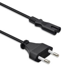 Qoltec Kabel zasilający IEC C7 CEE 7/16 ósemka 2x0.75mm² Czysta miedz CU 3m