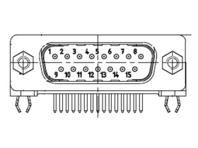 Molex 1731091909 Złącze D-Sub Ilość styków: 37 piny lutownicze 1 szt.