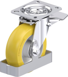 Blickle 903619 L-ALTH 125K-ST-CO-FS Rolka obrotowa z blachy stalowej Średnica koła: 125 mm Maksymalne obciążenie: 250 kg