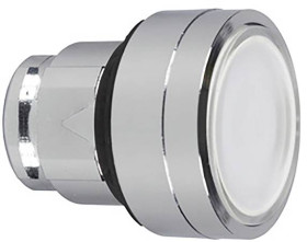 Schneider Electric ZB4BA18 Podświetlany element przedni z przyciskiem siłownik płaski biały 1 szt.