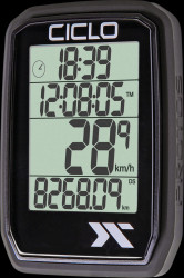 PROTOS 205 BLACK Bike computer with 5 functions, radio, black