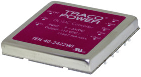 DC converter, 18-75 VDC, 39.6 W, 2 outputs, ±12 VDC, 86 % efficiency, TEN 40-4822WI