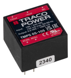 Zasilacze impulsowe 1 -wyjścia TMPS 05-105 Otwór przelotowy TRACOPOWER 5V dc 5 W 264V ac