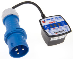 Tester gniazd, CP-201, 16A, 230V ac, test przewodów: Tak, LED, CAT III 300 V, Zasilanie sieciowe