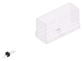 Pin header, 2 pole, pitch 1.27 mm, straight, black, SLVW3SMD0482ZSM