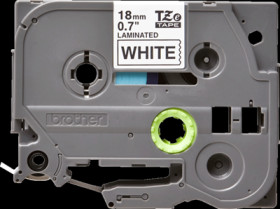 Labelling tape cartridge, 18 mm, tape white, font black, 8 m, TZE-241