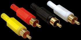 0104002/T rca plug, gold plated, red