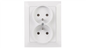 Premium Gniazdo Podwójne Z/U Białe Gpt-6 Pr