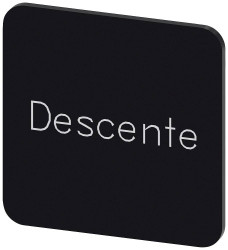 Tabliczka opisowa Siemens 3SU1900-0AF16-0GD0 (S x W) 22 mm x 22 mm Descente 10 szt.