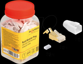 67018 RJ45 modular plug, Cat.7, 25 pieces