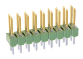 Złącze szpilkowe 18-pinowe AMPMODU MOD II raster: 2.54 mm Prosty 2-rzędowe TE Connectivity Otwór przelotowy 750 V Bez