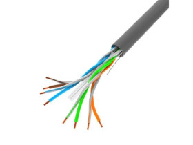 Kabel teleinformatyczny U/UTP kat.6 4x2xAWG23 drut szary LCU6-12CU-0305-S /305m/