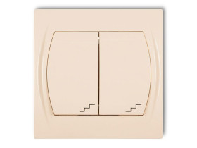 LOGO Wyłącznik schodowy podwójny beżowy 1LWP-33 KARLIK