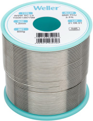 Solder, lead-free, SC (Sn0.7Cu3.5%), Ø 1.2 mm, 500 g, WSW SC L0 1,2MM 500G